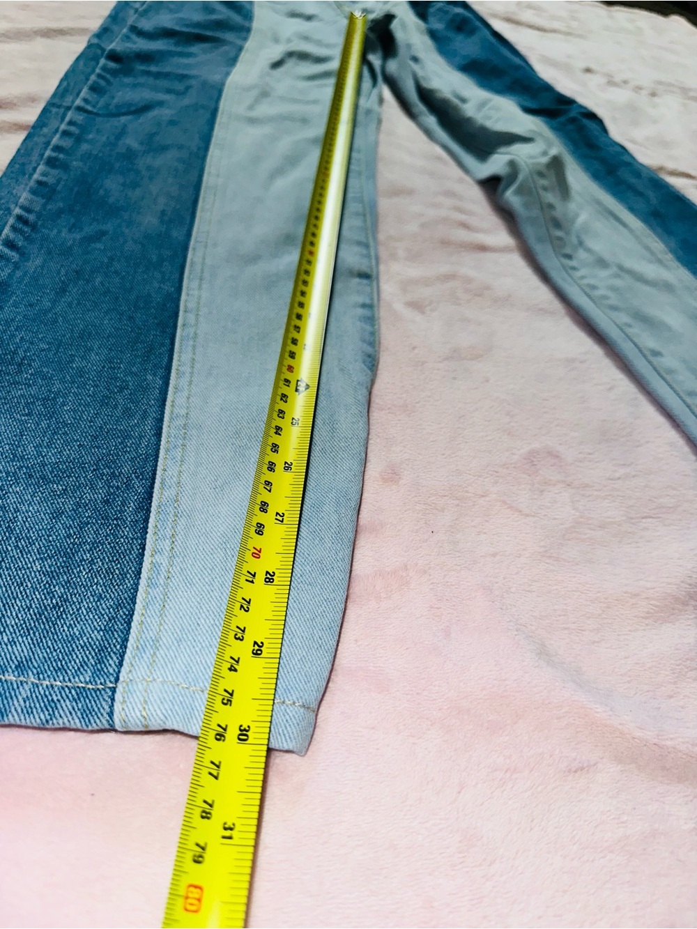 PacSun Two-Tone Blue Straight Leg Jeans - Picture 5 of 14